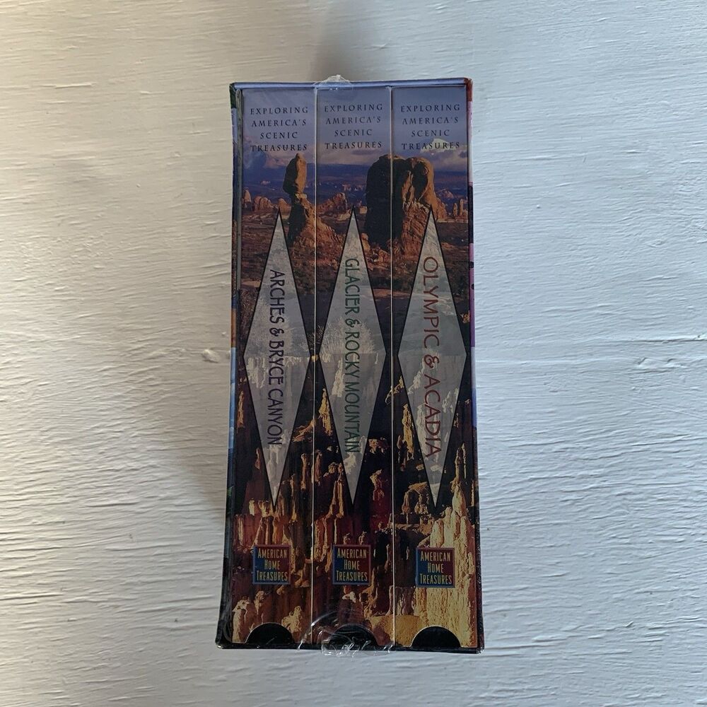 Exploring Americas Scenic Treasures, Glacier & Rocky Mountain VHS Sealed Set 3